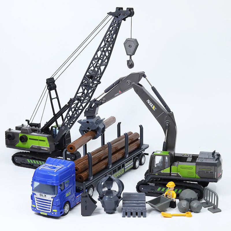 Model Kit Excavator - 1: 50 plastic engineering vehicle models,crusher