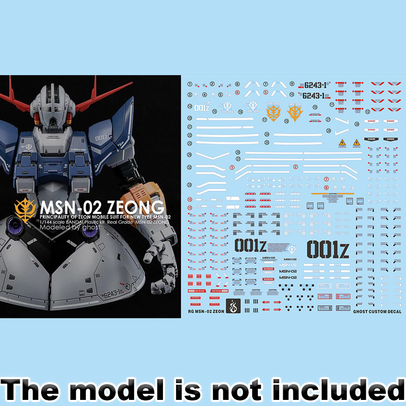 Model Kit Decals - Model Decals for RG 1/144 MSN-02