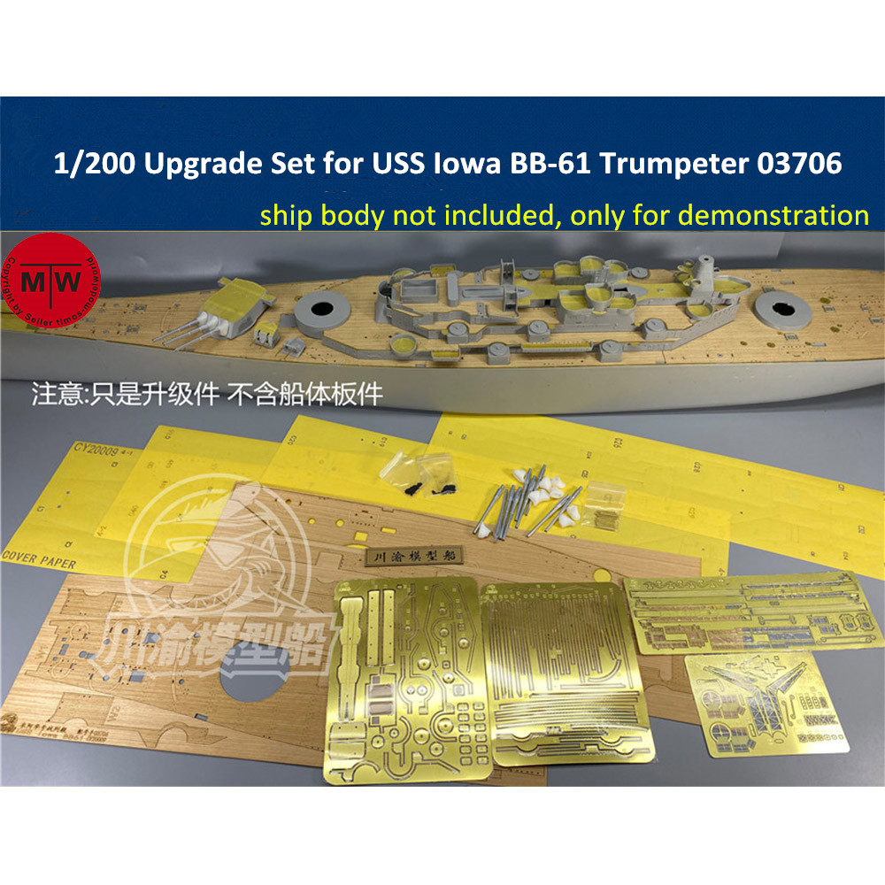 Model Kit Uss Iowa - 1/200 Scale Upgrade Set for USS