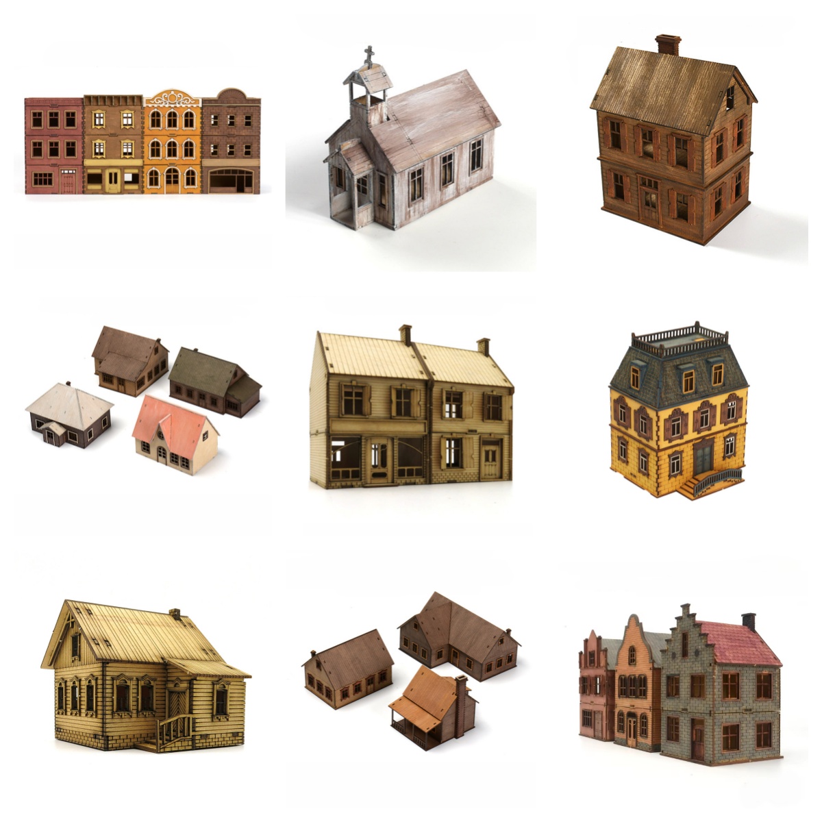 Model Kit Instructions - 1/72 Wooden Assembly House European Architecture