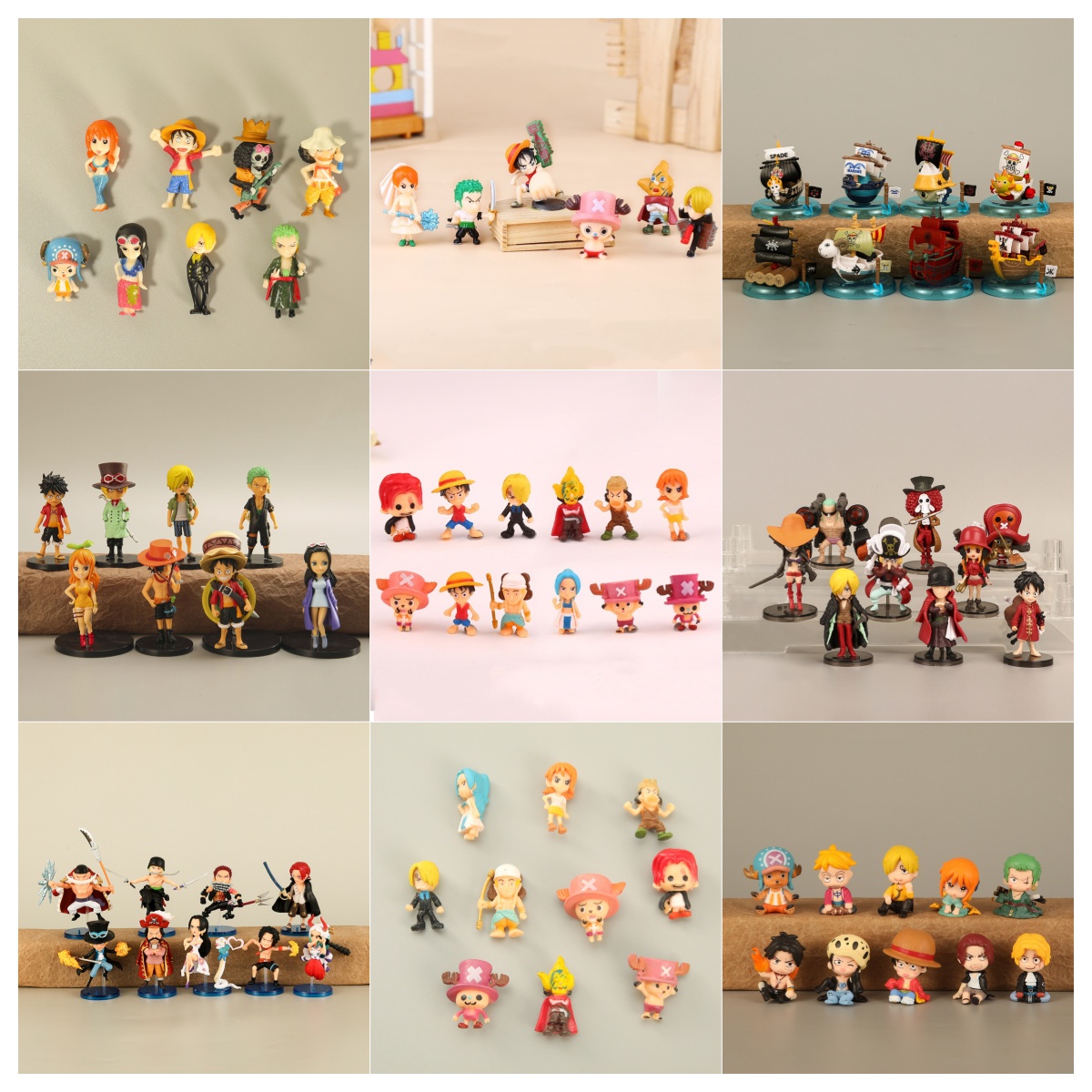 6-12Pcs/Set One Piece Monkey D - Model Kit Thousand Sunny review and price