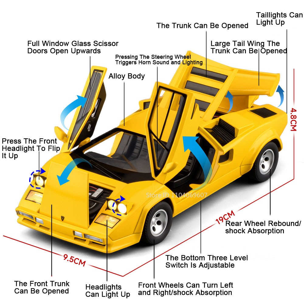 1:24 Countach LP500S REVUELTO  - Model Kit Lamborghini review and price