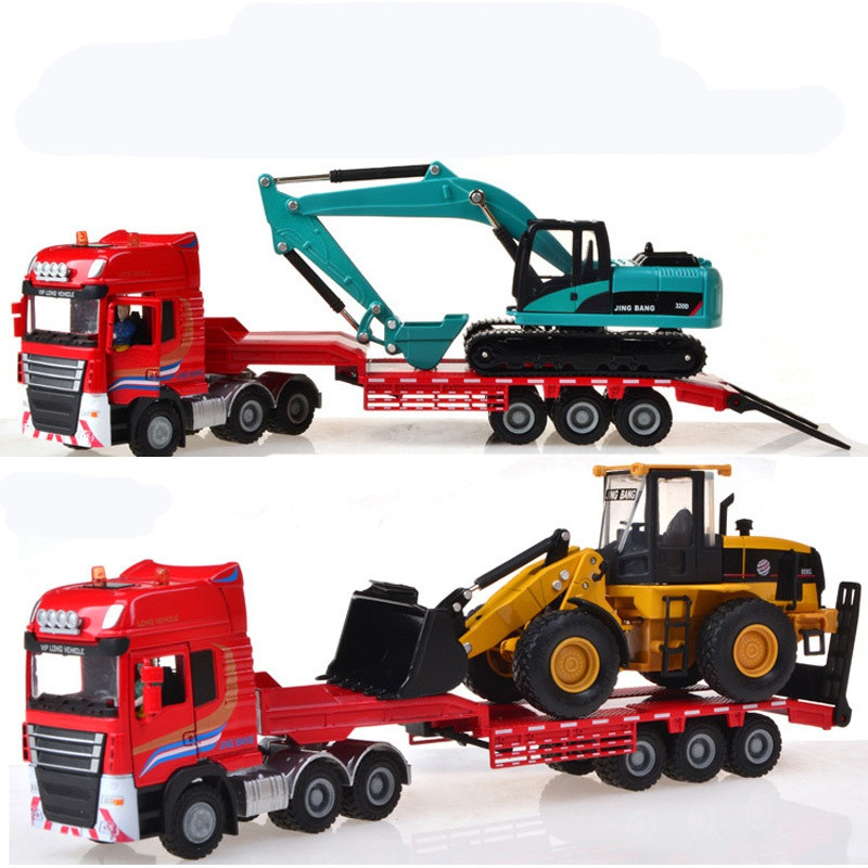 Exquisite 1:50 flatbed trailer - Model Kit Excavator review and price