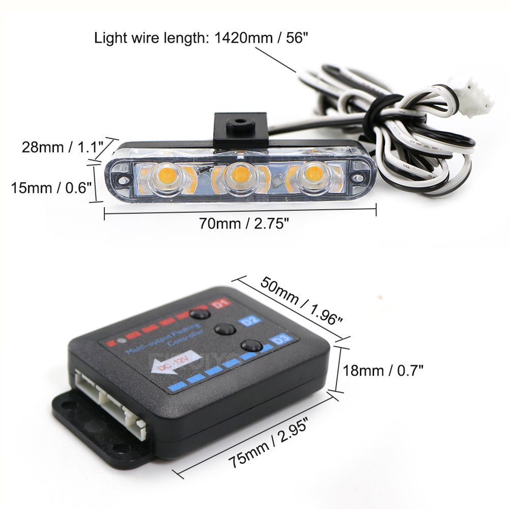 4x 3 LED Grill Car LED Strobe  - Model Kit Led review and price